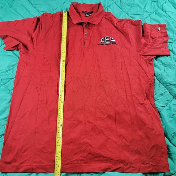 Nike Tiger Woods Collection Mens 2XL XL Short Sleeve Golf Polo Shirt Red AES - Picture 11 of 12